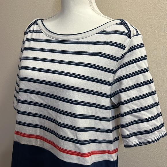 Land's End Women's Heritage Cotton Jersey Elbow Sleeve Dress size S - Picture 8 of 14